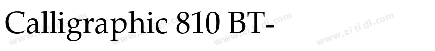 Calligraphic 810 BT字体转换